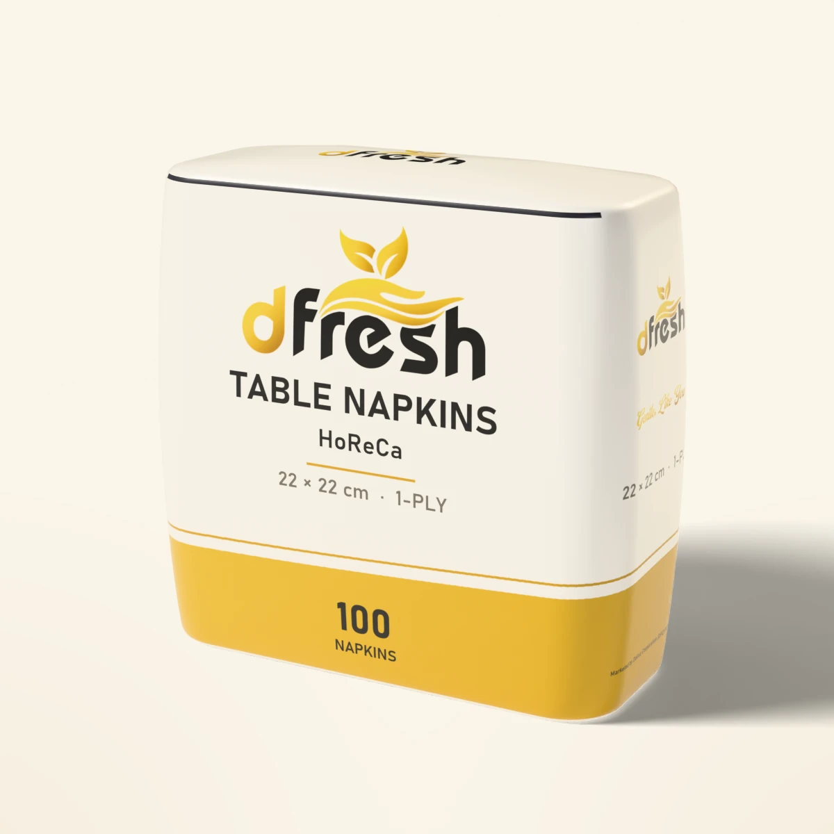 dFresh Restaurant Napkins 22×22 - 1-ply · 22×22 cm · 100 napkins