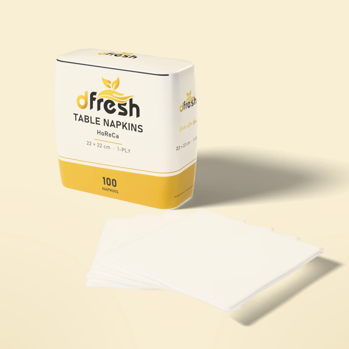 dFresh Restaurant Napkins 22×22 - 1-ply · 22×22 cm · 100 napkins - Image 2