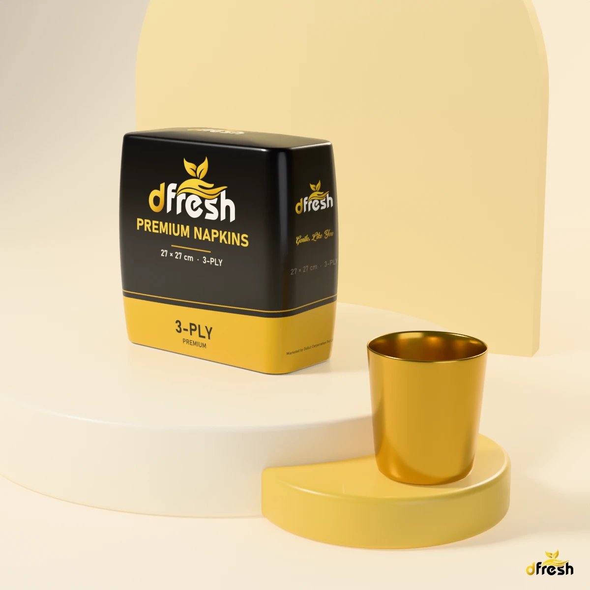 dFresh Premium 3-ply Napkins 27×27 - 3-ply · 27×27 cm - Image 3