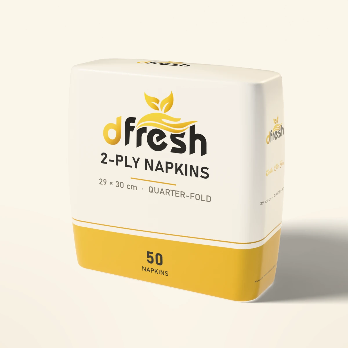 dFresh 2-ply Napkins 29×30 - 2-ply · quarter-fold · 29×30 cm · 50 napkins