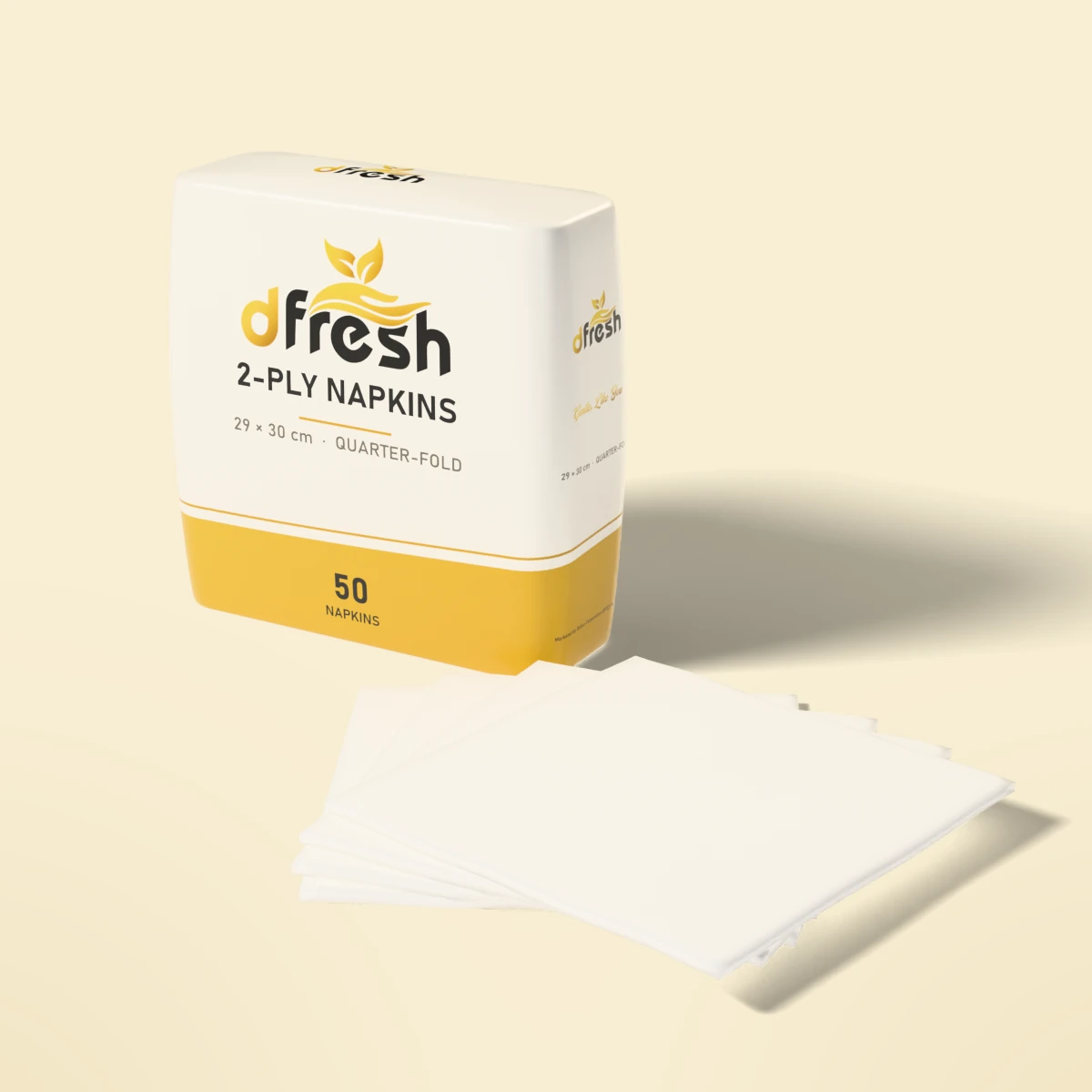 dFresh 2-ply Napkins 29×30 - 2-ply · quarter-fold · 29×30 cm · 50 napkins - Image 2