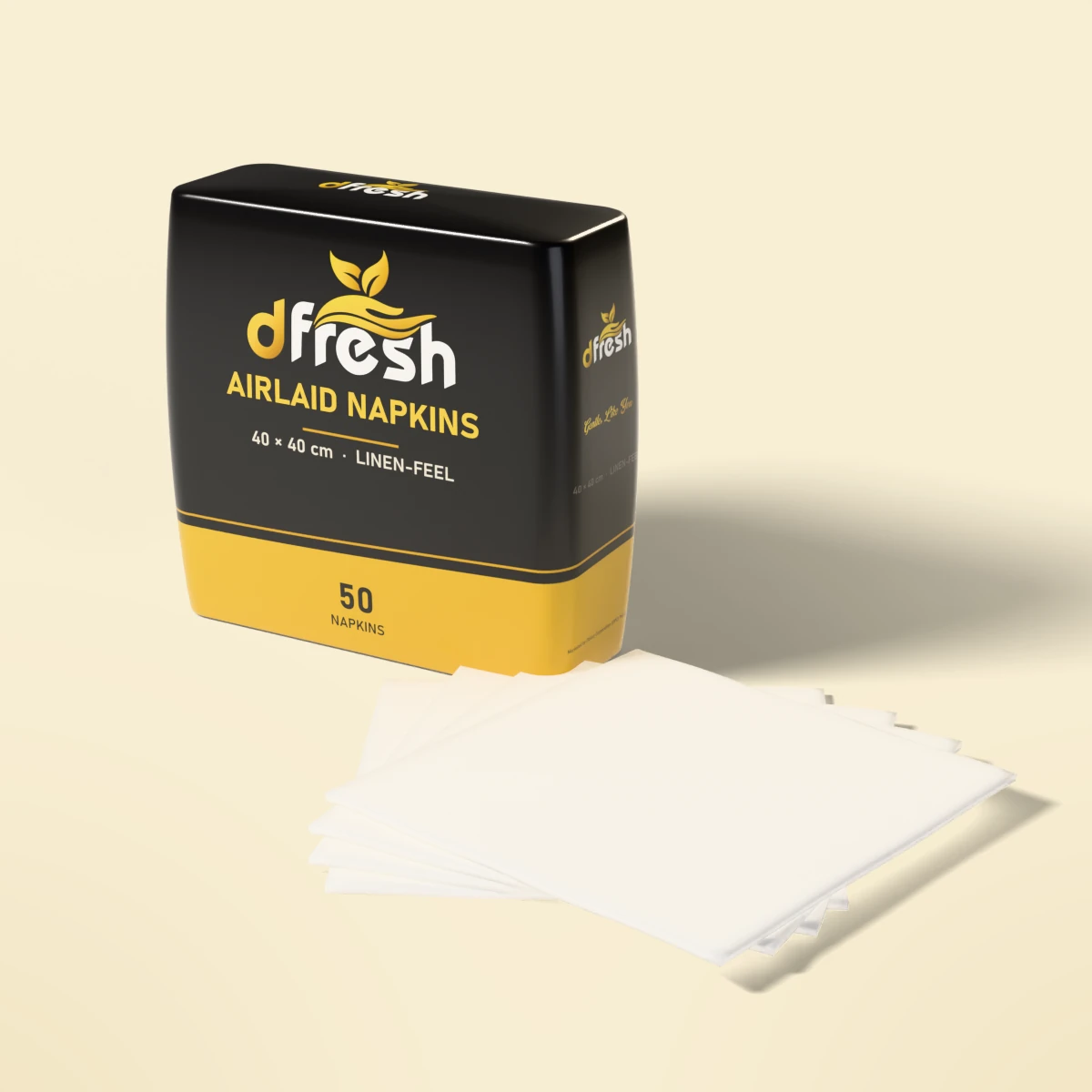 dFresh Airlaid Dinner Napkins 40×40 - Airlaid · ~50-60 GSM · 40×40 cm · 50 napkins - Image 2
