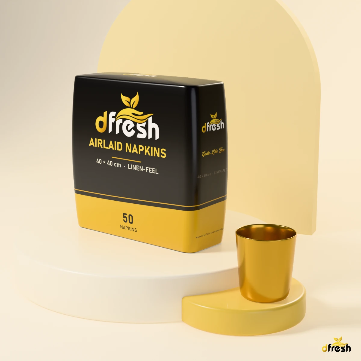 dFresh Airlaid Dinner Napkins 40×40 - Airlaid · ~50-60 GSM · 40×40 cm · 50 napkins - Image 3