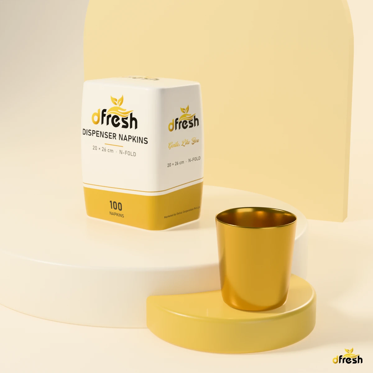 dFresh Dispenser Napkins - 1-ply · L/N-fold · 20×26 cm · 100 napkins - Image 3