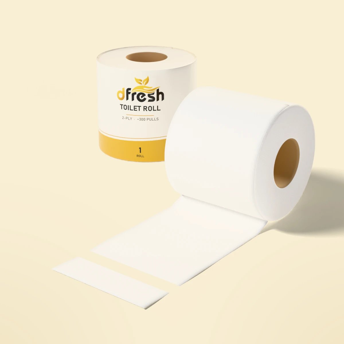 dFresh Toilet Roll - 2-ply · ~300 pulls · 1 roll - Image 2