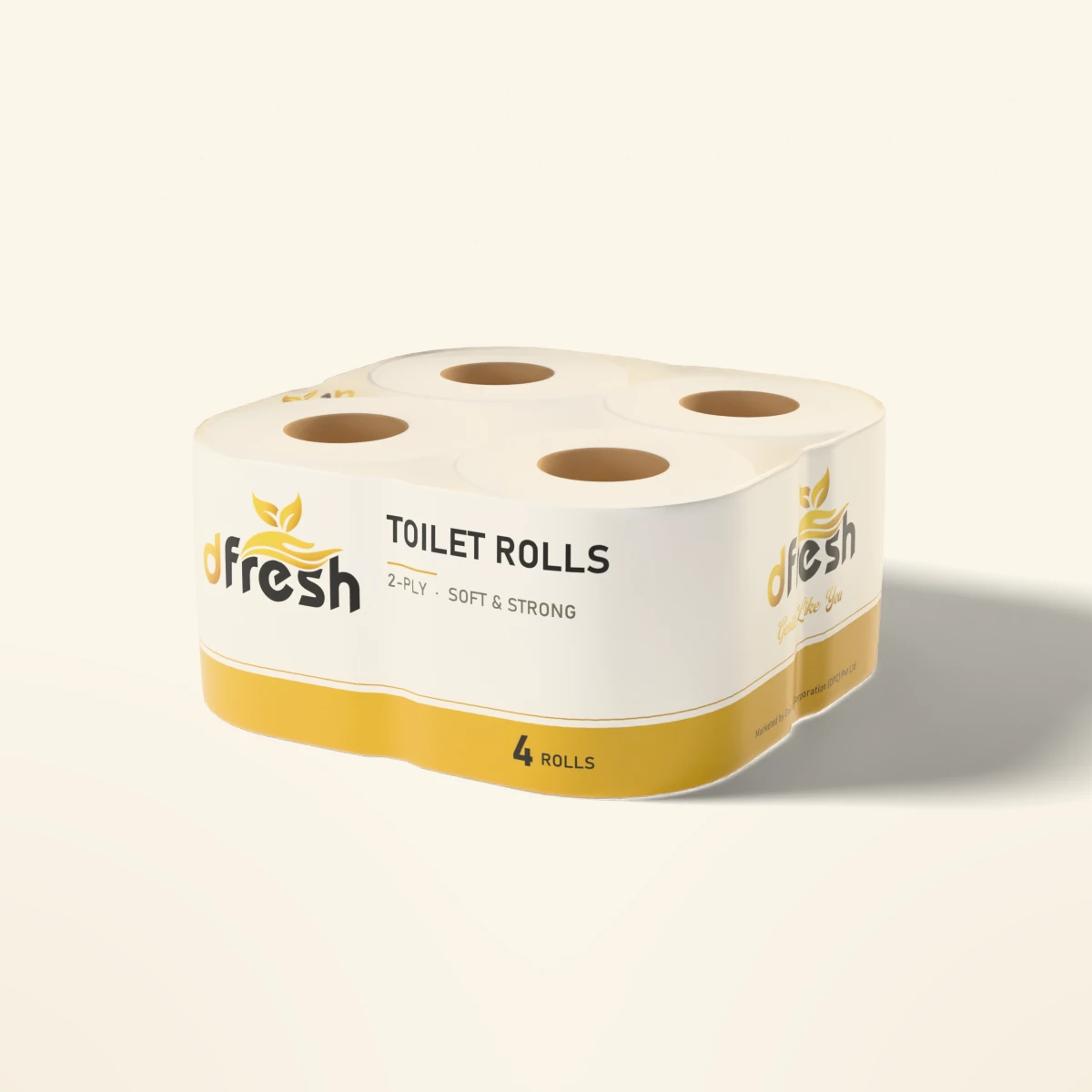 dFresh Toilet Rolls - 4 Pack - 2-ply · 4 rolls