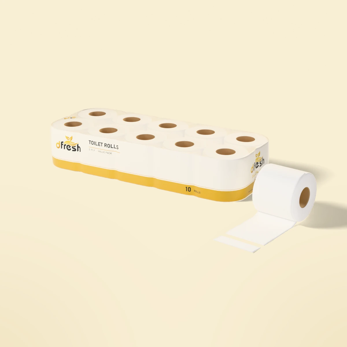dFresh Toilet Rolls - 10 Pack - 2-ply · 10 rolls - Image 2