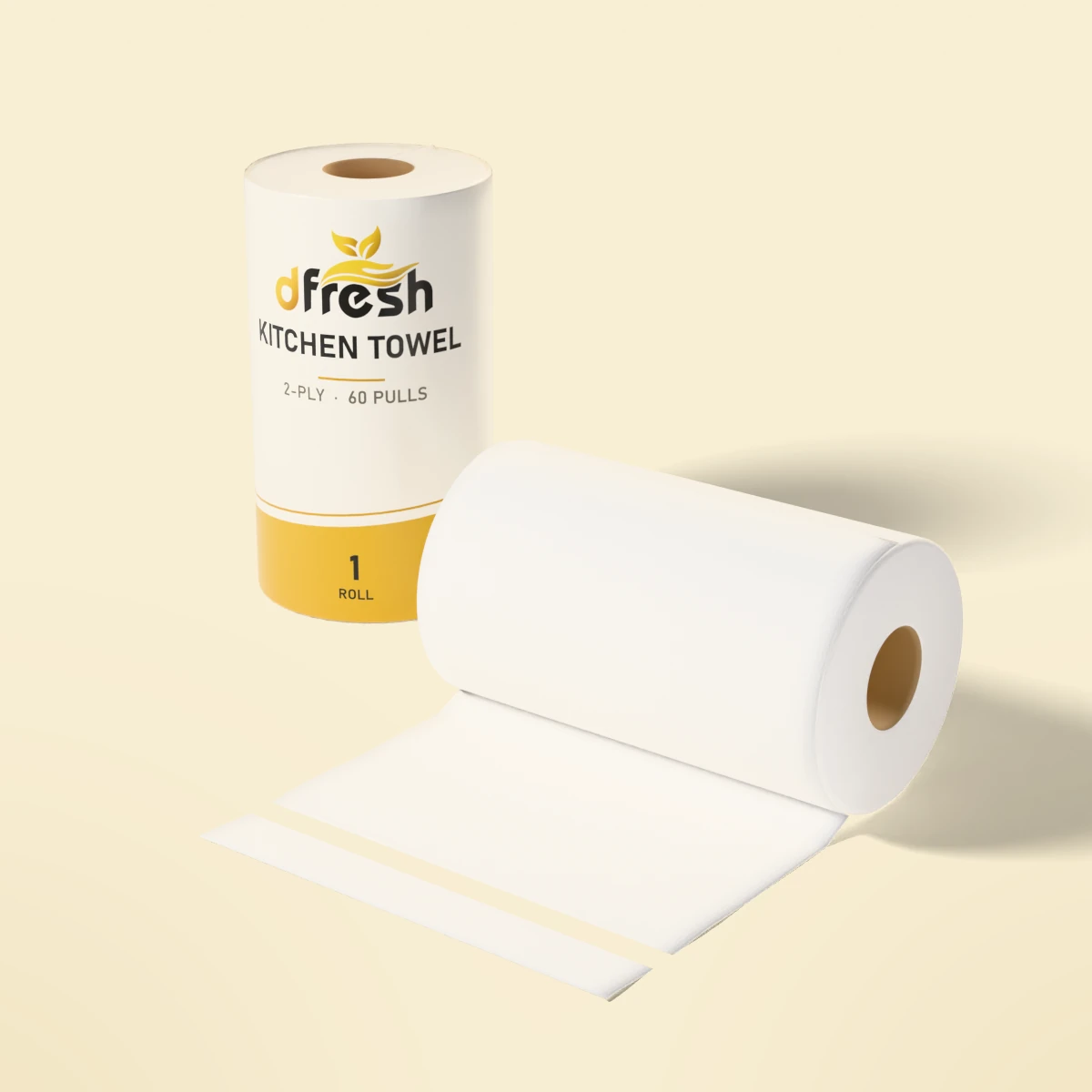 dFresh Kitchen Towel - 2-ply · 60 pulls · 1 roll - Image 2