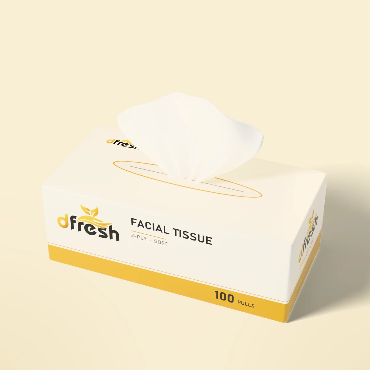 dFresh Facial Tissue - 100 Pulls - 2-ply · ~20×20 cm · 100 pulls - Image 2