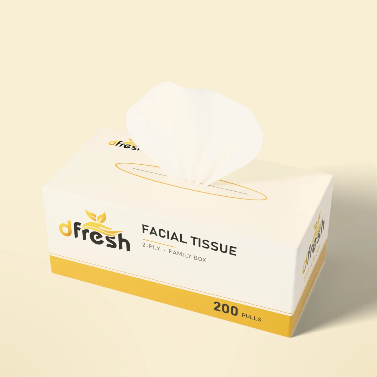 dFresh Facial Tissue - 200 Pulls - 2-ply · 200 pulls - Image 2