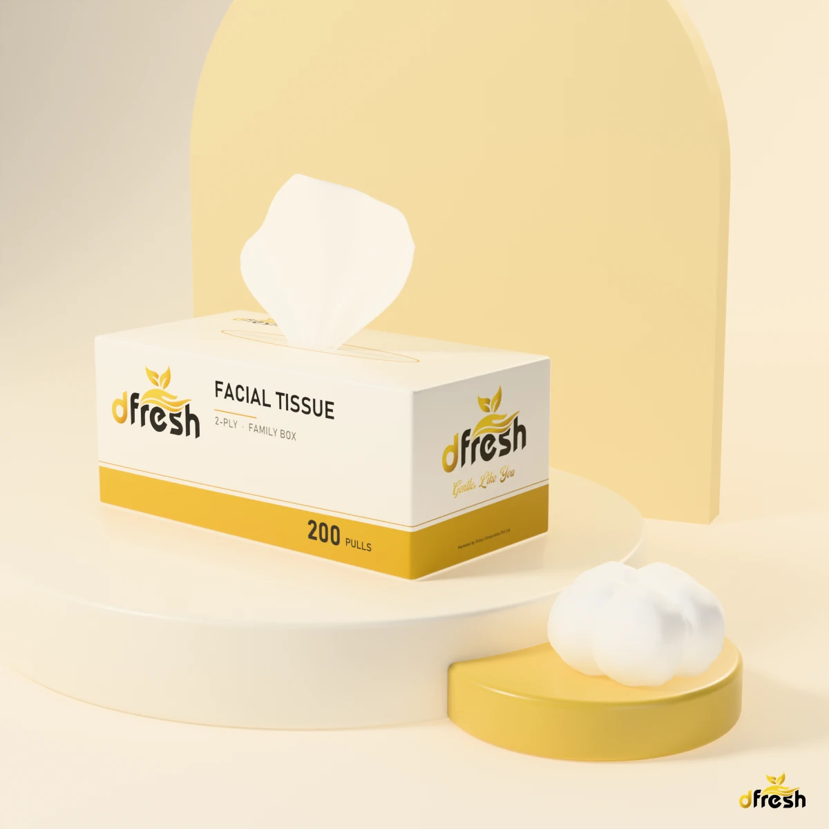 dFresh Facial Tissue - 200 Pulls - 2-ply · 200 pulls - Image 3