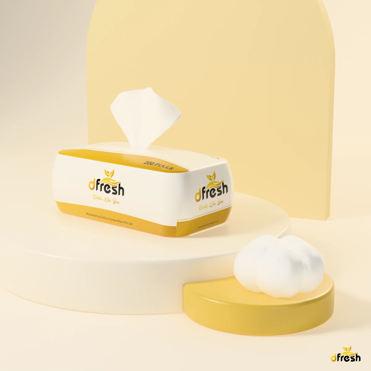 dFresh Facial Tissue Soft Pack - 200 - 2-ply · 200 pulls · soft pack - Image 3