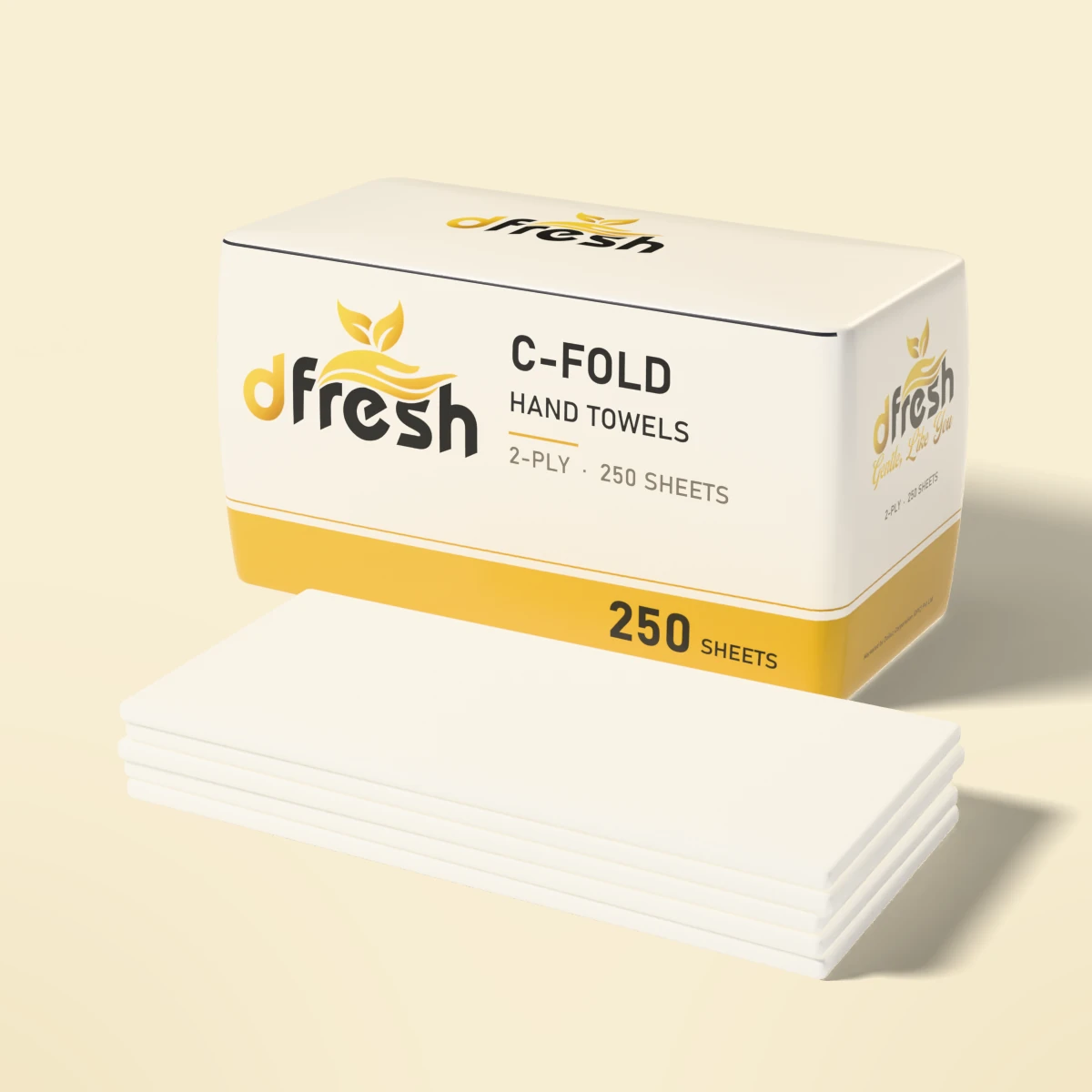 dFresh C-fold Hand Towels - 2-ply · C-fold · 250 sheets - Image 2