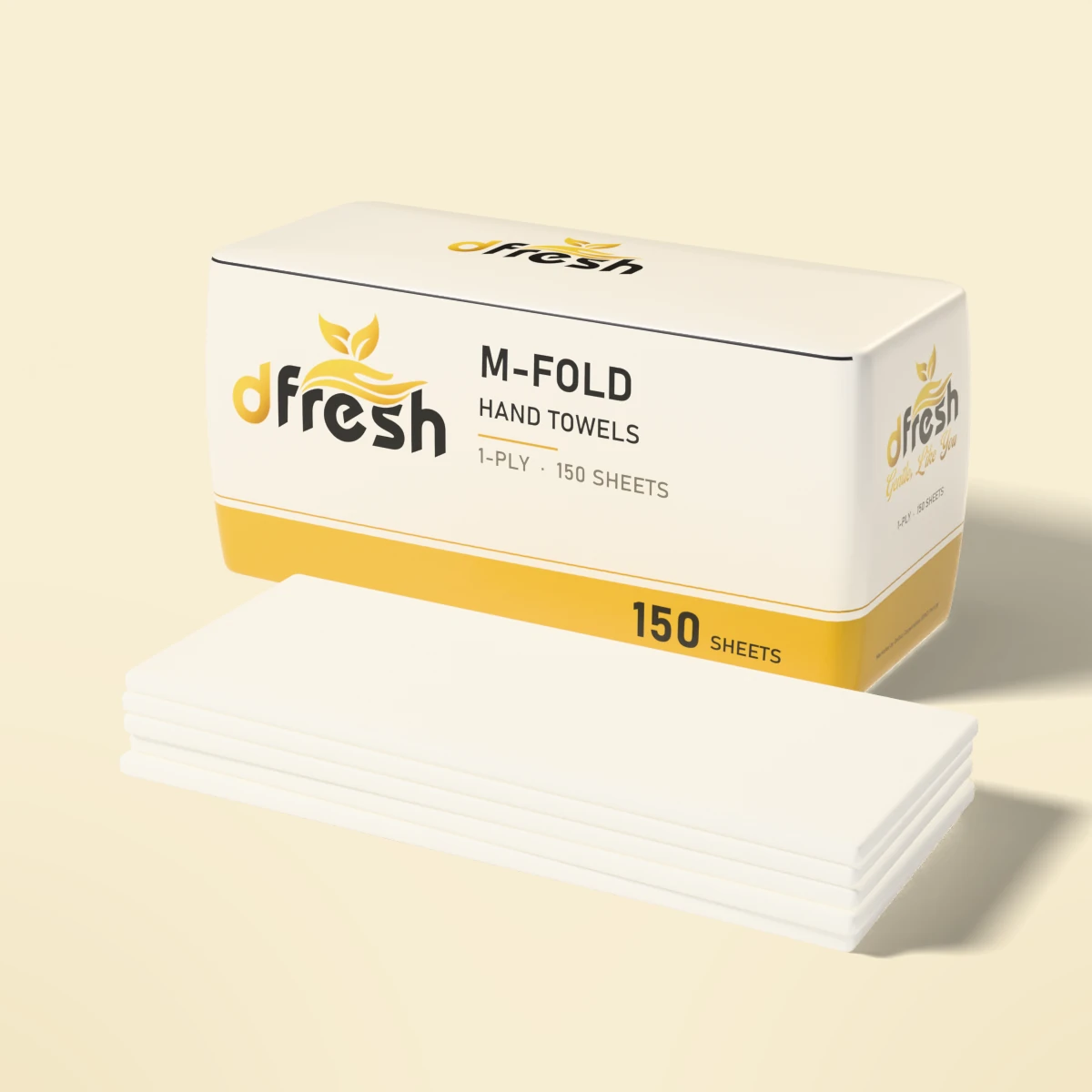dFresh M-fold Hand Towels - 1-ply · 31-35 GSM · M-fold · 150 sheets - Image 2