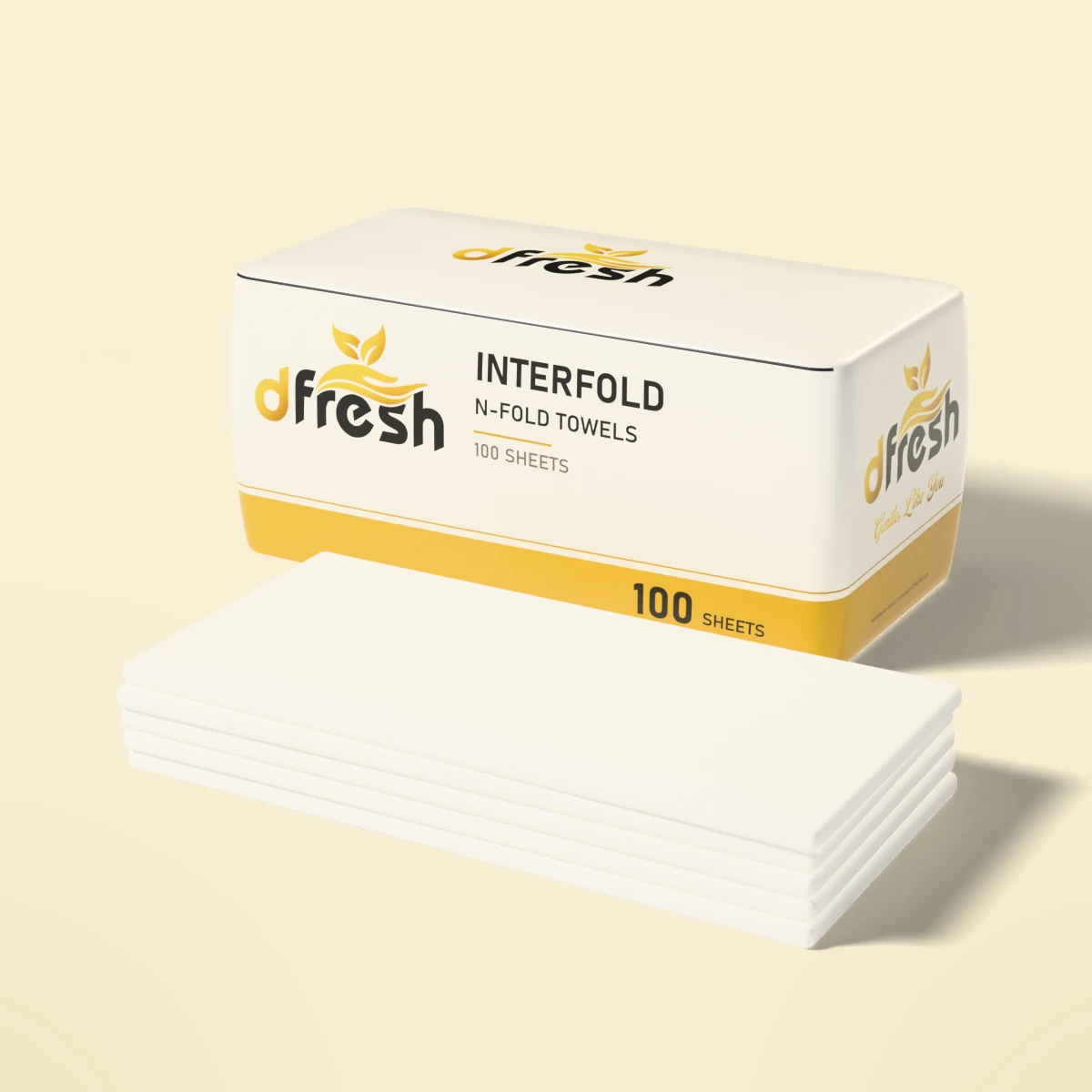 dFresh Interfold Towels - 1-2 ply · interfold (N-fold) · 100 sheets - Image 2